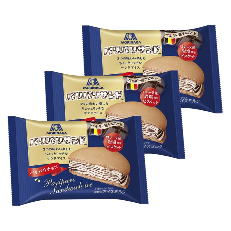 Amazon.co.jp: 森永 パリパリサンド ×3個 アイス チョコバニラ アイス